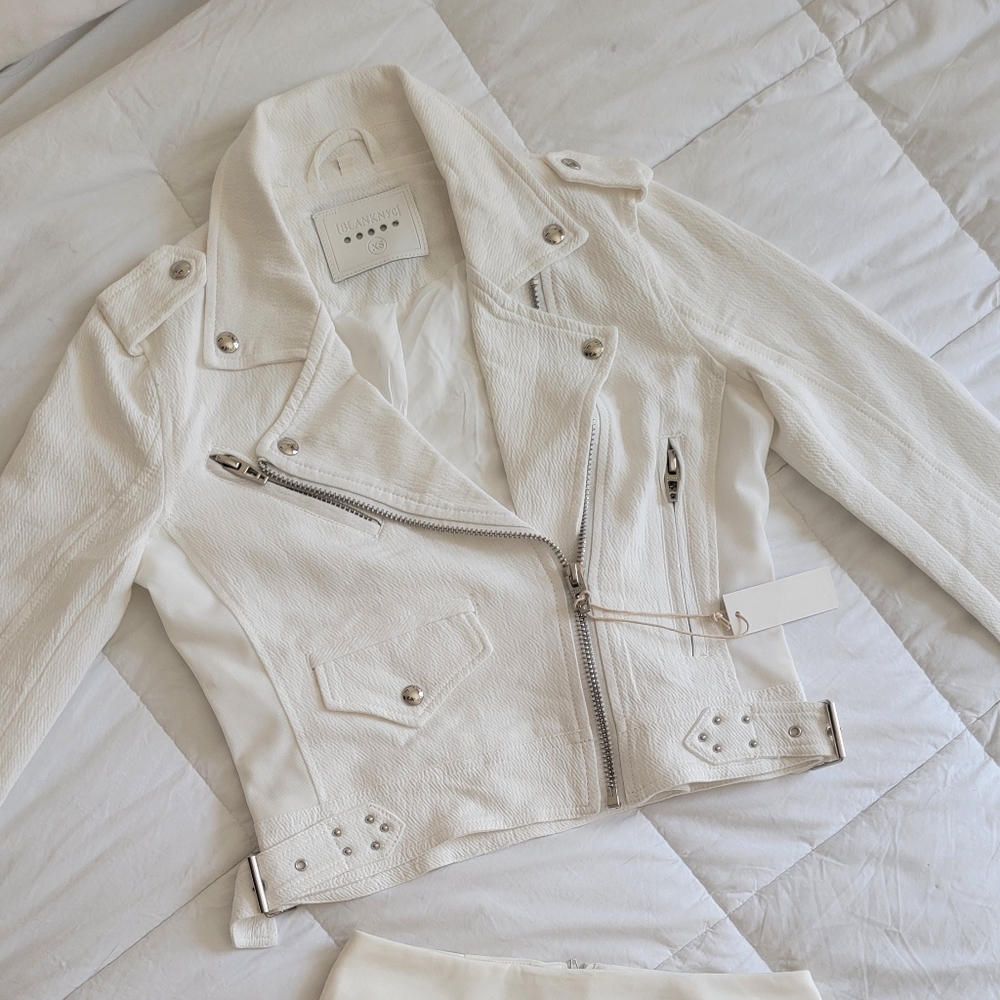 Blank NYC White Moto Jacket NWT